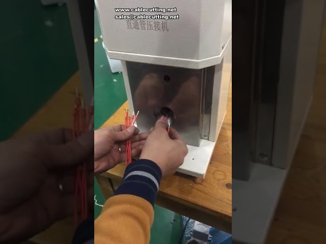 Přesný krimpovací stroj na rovné trubkové koncovky 0,2–6 mm² pro elektroniku a automobilové kabelové svazky