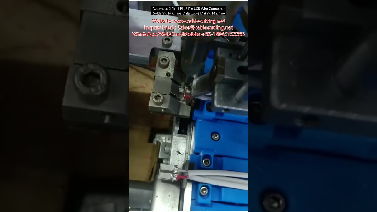 Automatický pájecí stroj na USB konektory 2, 4, 8 pinů | Výroba datových kabelů