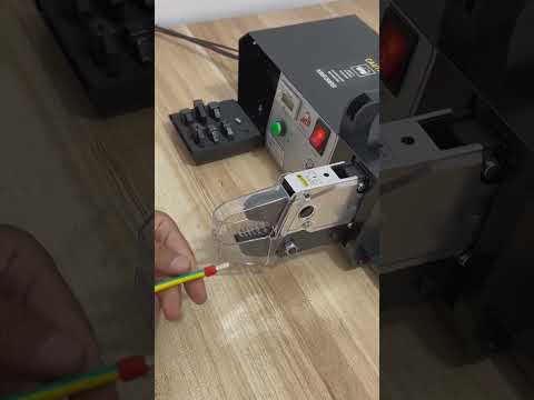 Univerzální elektrický krimpovací stroj na koncovky – řezání, odizolování, krimpování #továrna