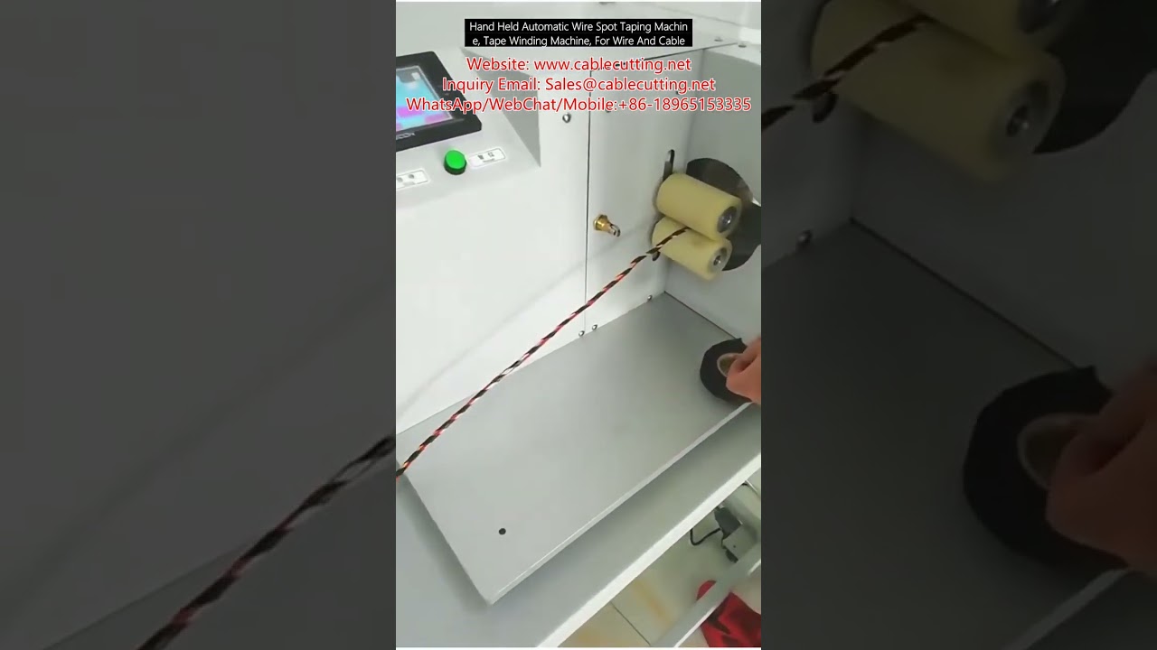 Ruční automatická páskovací pistole na dráty – přenosný stroj na omotávání kabelů