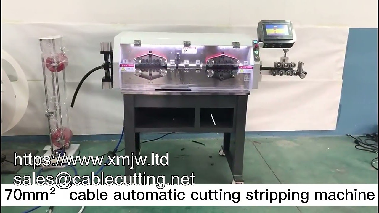 Plně automatický stroj na řezání a odizolování velkých čtvercových vodičů 10–70 mm²