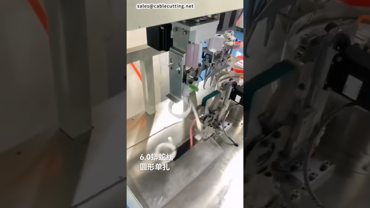 Stroj na jednoduché vázání kruhových kabelů 60 mm s Python vzorem | Tovární automatizace