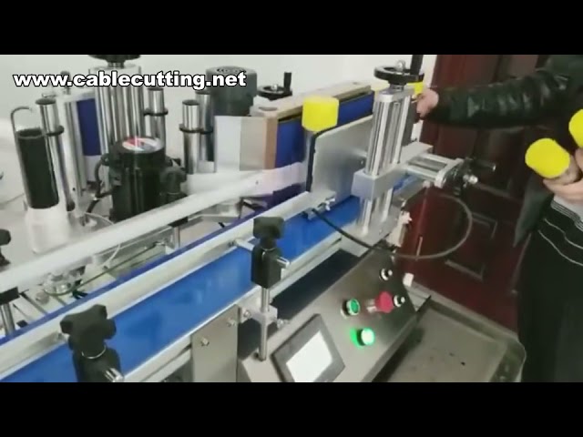 Stolní plně automatický etiketovač na kulaté dózy, plechovky a malé lahvičky