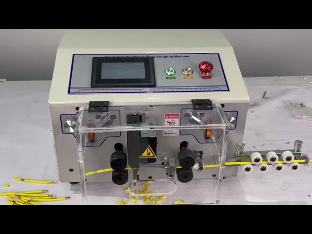 Profesionální stroj na řezání a odizolování drátů SWT-508-JE-JES s rovnačkou (0,1–8 mm², AWG28–8)