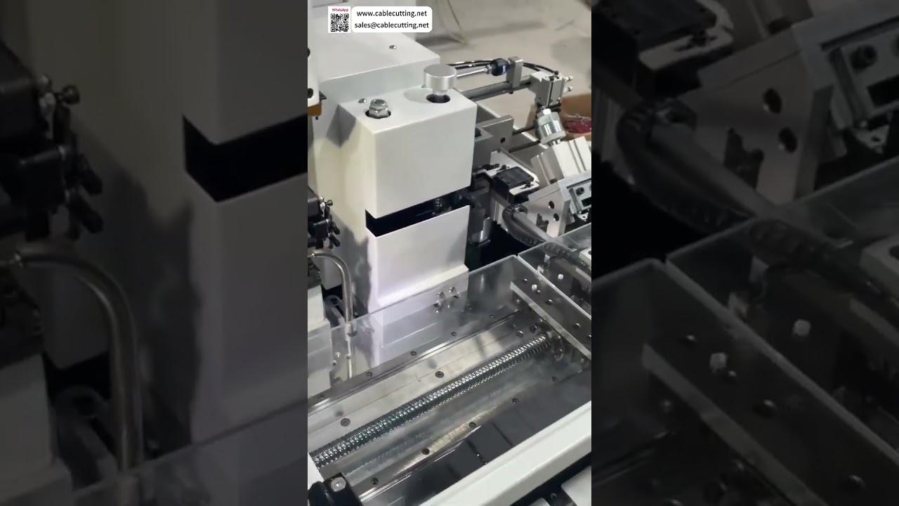 Víceúčelový stroj na krimpování a cínování terminálů – automatické řezání, odizolování a pájení - Shorts